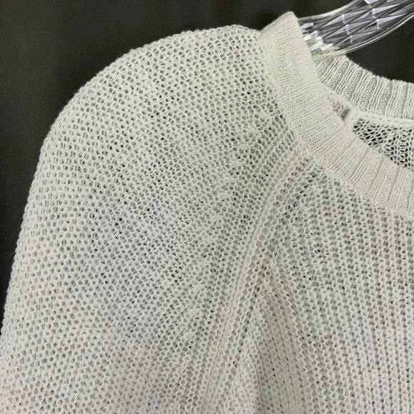 Eileen Fisher White Crew Neck Tunic Sweater Organic Linen Blend Long Sleeve Sz S - Picture 5 of 16